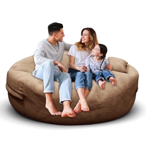 Bean Bag Chair for Adults 3FT, Soft Removable Cover, Light Gray M535251