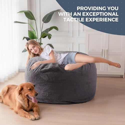 MAXYOYO Giant Bean Bag Chair Bed for Adults, Convertible Floor Sofa G466