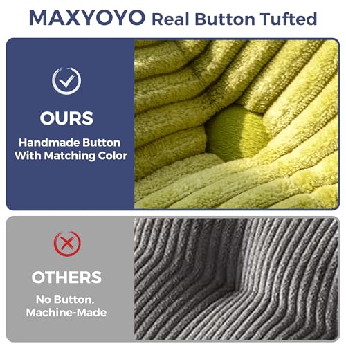 MAXYOYO Folding Sofa Bed L-Shaped Convertible Sleeper Couch with Pillow, Dark Grey X9070