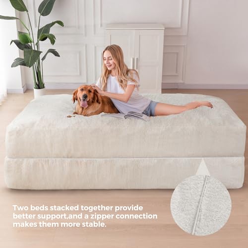 MAXYOYO Giant Bean Bag Chair Bed for Adults, Convertible Floor Sofa G466