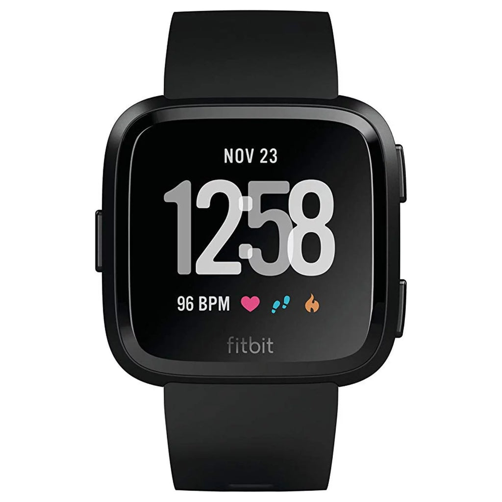 Fitbit Versa Smart Watch with Heart Rate Monitor, Black (Refurbished) T40843