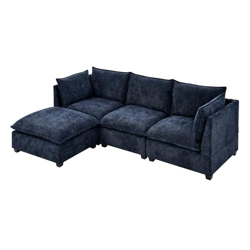 Oversized Modular Sectional Sofa with Movable Ottoman E909