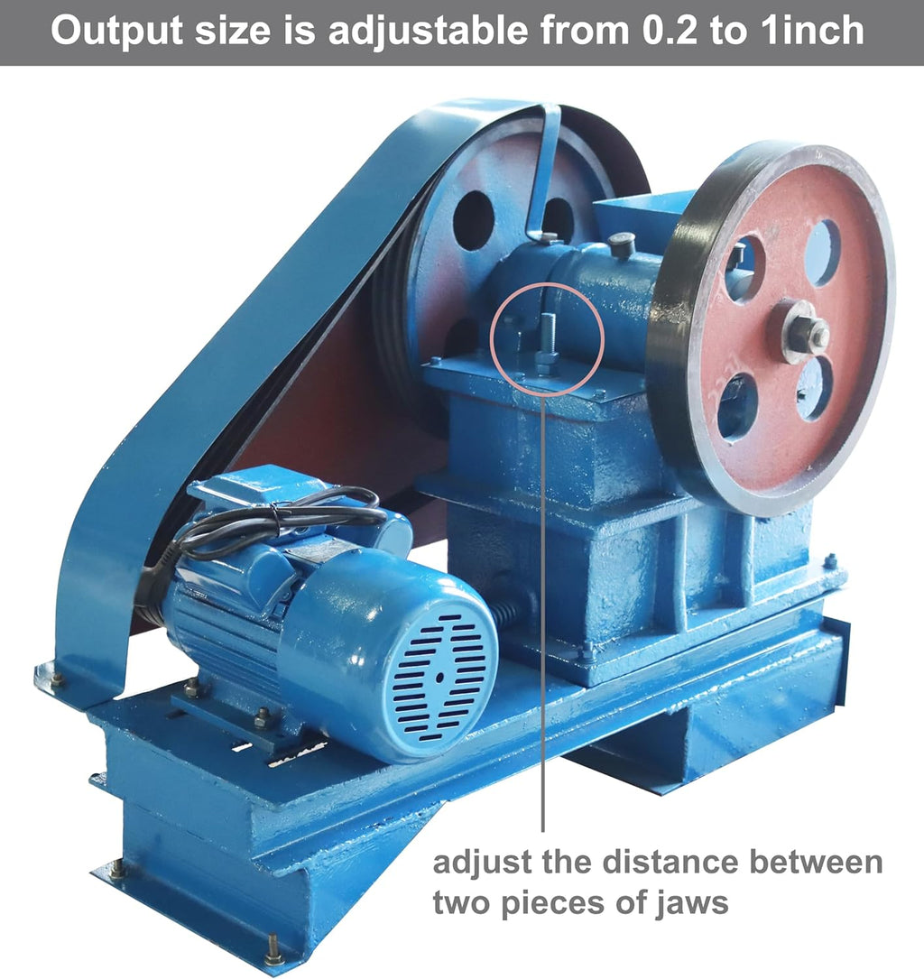 TECHTONGDA Jaw Grinding Machine Crusher for Stone Rock Concrete 220V 2.2KW R437971