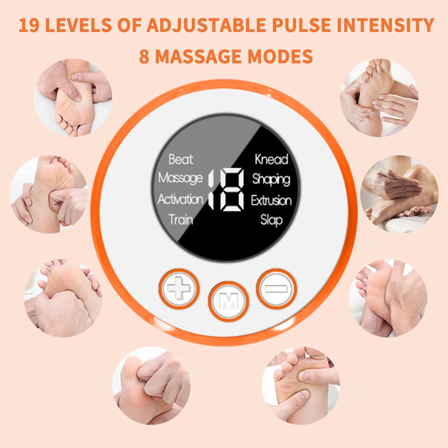 EMS Foot Massager Mat with 8 Modes, Rechargeable & Foldable R76137