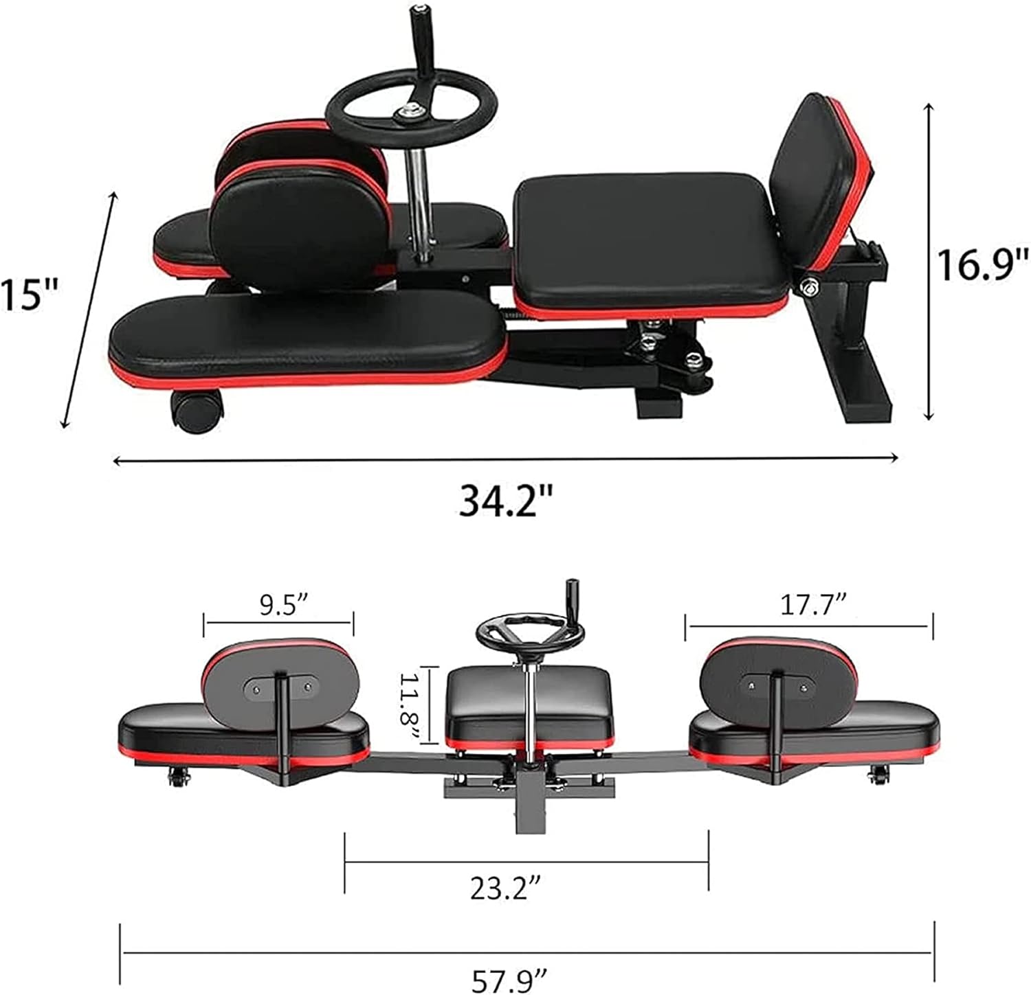 NArra Leg Stretcher Machine, Adjustable 330lbs Heavy Duty for Home Gym Yoga F2651