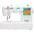 Janome MOD-19 Easy-to-Use Sewing Machine with 19 Stitches, Automatic Needle Threader and 5-Piece Feed Dogs,white