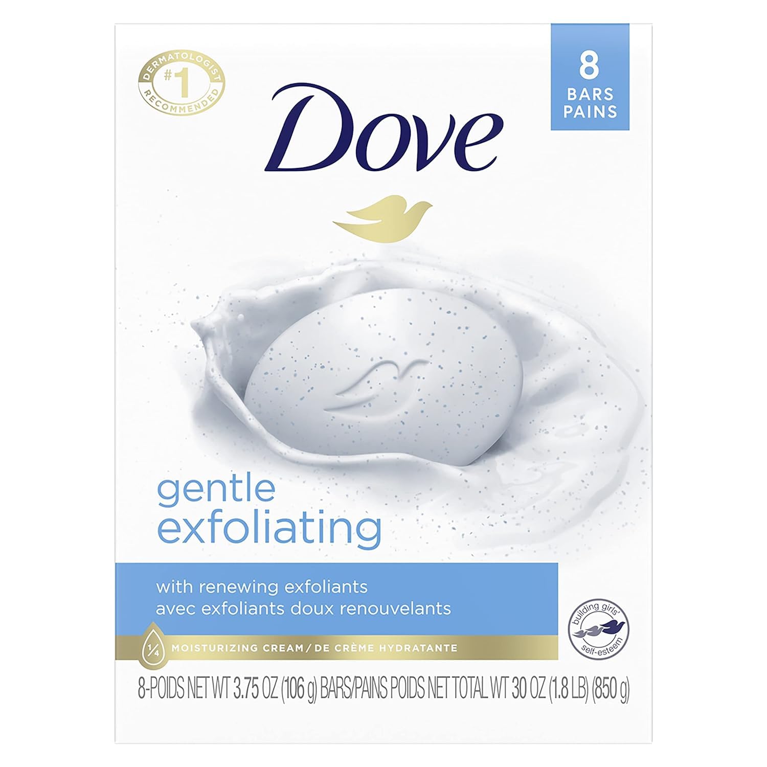 Dove Soap Bar 135G Gentle Exfoliating 8-Pack X683649