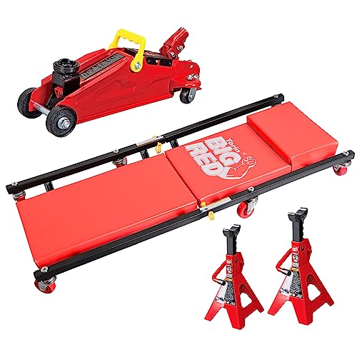 BIG RED Torin Hydraulic Trolley Floor Jack with Storage Case, 1.5 Ton Capacity, Black J906585