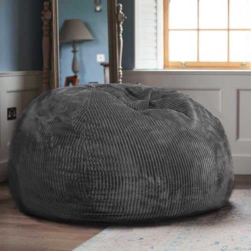 Faux Fur Bean Bag Chair for Adults with Filling, Blue J1419