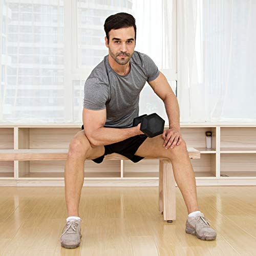 JFIT Rubber Hex Dumbbells for Strength Training Z15469