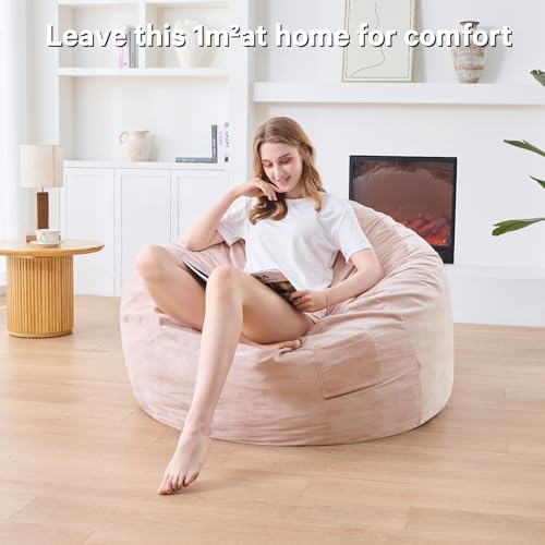 Giant Bean Bag Chair for Adults Convertible Bed with Microfiber Cover Charcoal G62613