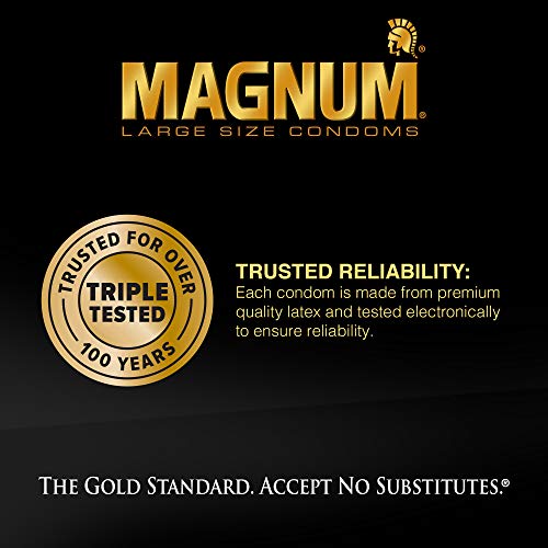 Trojan Magnum Lubricated Condoms, 3 Count M267