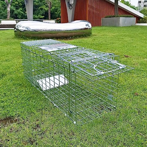 Collapsible Humane Live Animal Cage Trap 2-Door 24"x8.5"x7.5" C471