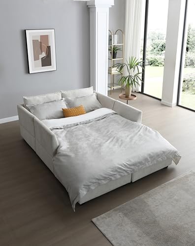 Oversized Modular Sectional Sofa with Movable Ottoman E909