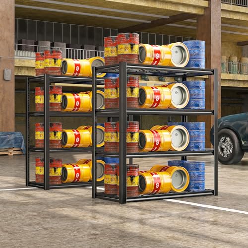 REIBII 40" W Garage Shelving 4-Tier Heavy Duty Adjustable Metal Shelves G342