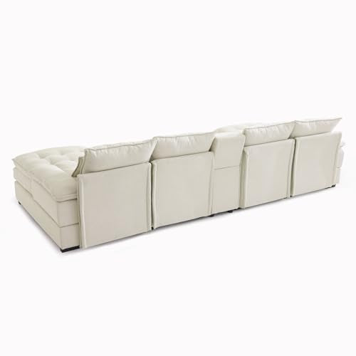 Oversized Modular Sectional Sofa with Movable Ottoman E909