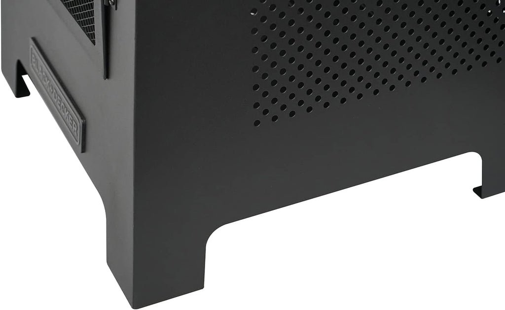 BLACK + DECKER Steel Woodburning Pyramid Chiminea Outdoor Fireplace with Hinged Doors U1640