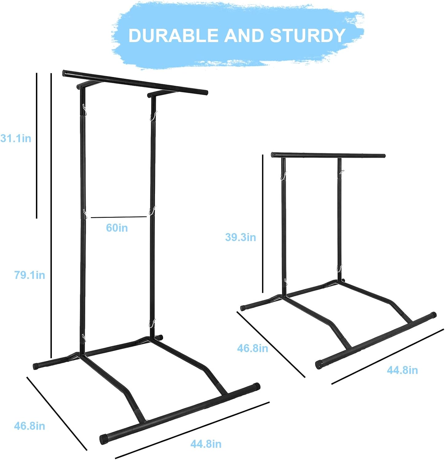BotaBay Pull Up Bar Free Standing Dip Station 220lbs with Bag H518