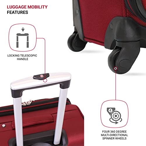 SwissGear Sion Softside Expandable Carry-On Luggage, 21-Inch, Teal U9978