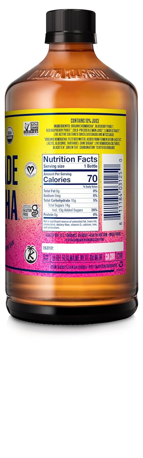 Health-Ade Organic Berry Lemonade Kombucha, 16 oz W727