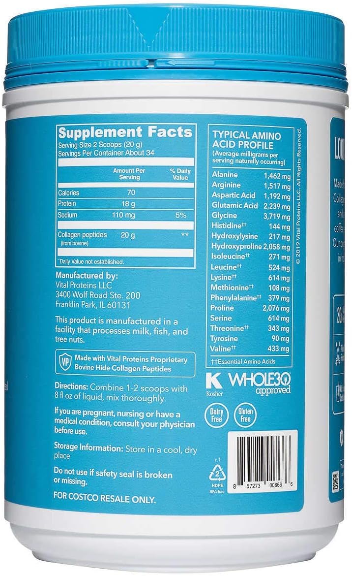 Vital Proteins Collagen Peptides Grass Fed 24 oz - 2 Pack A862