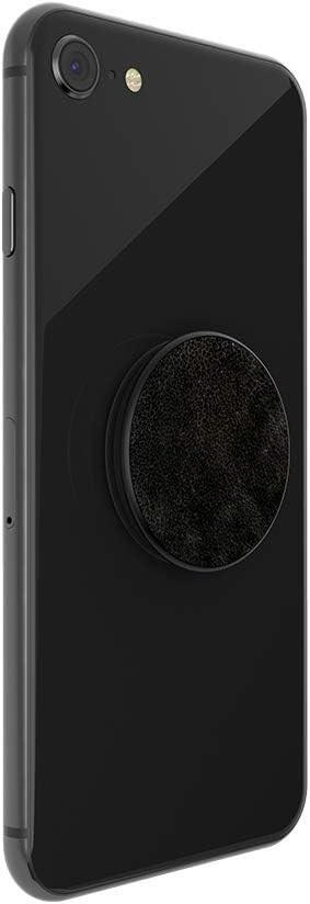 PopSockets PopGrip Expanding Stand with Swappable Top for Phones & Tablets - Black Vegan Leather R518