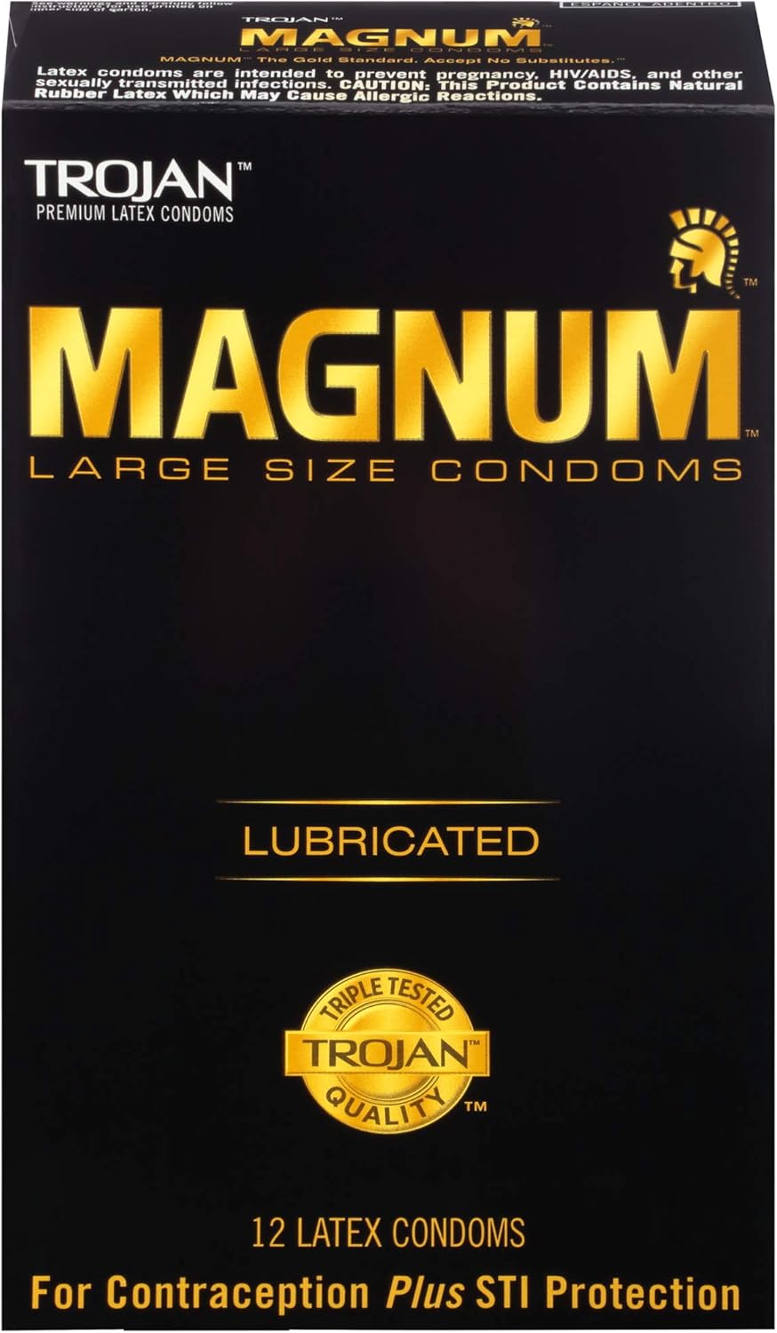 Trojan Magnum Large and XL Lubricated Condoms, 24 Count O330886