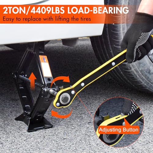 Car Jack Kit 2 Ton Scissor Jack with Lug Wrench for Car SUV A198
