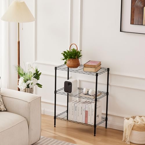 Sweetcrispy 4-Shelf Storage Shelving Unit, Adjustable Metal Wire Racks B3757