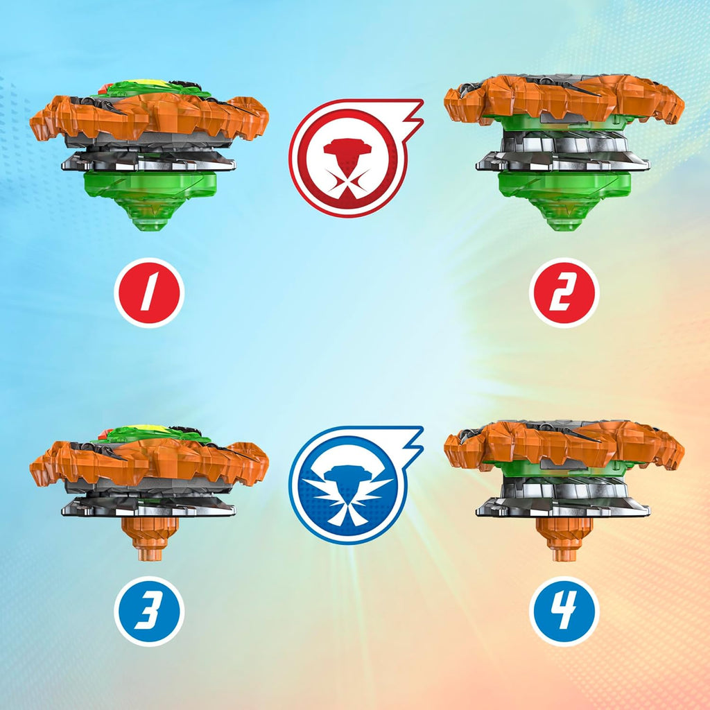 BEYBLADE Burst QuadStrike Light Ignite Battle Set Stadium with 2 Tops and 2 Launchers H83919