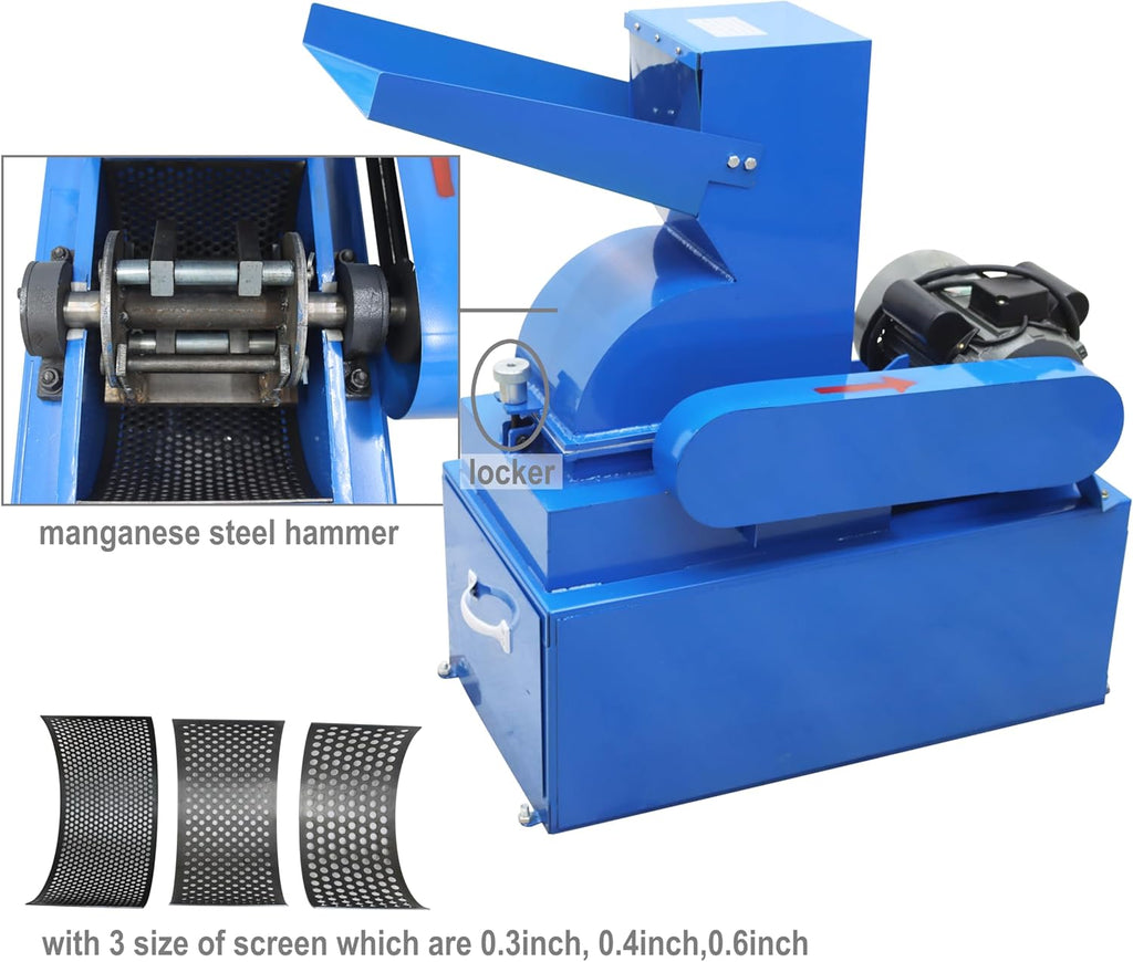 TECHTONGDA Hammer Crusher Electric Shatter Grinder 220V 3KW F473419