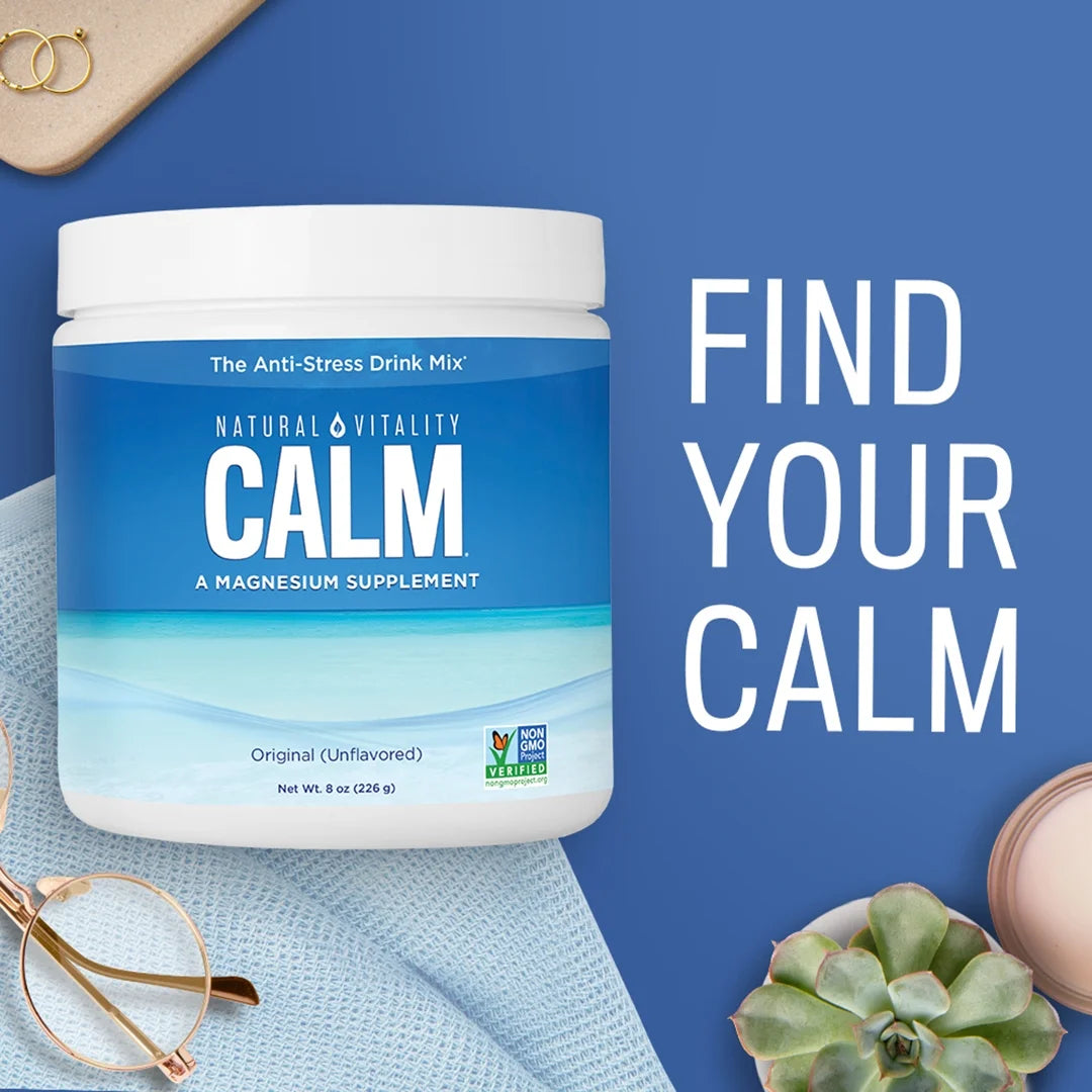 Natural Vitality CALM Magnesium Powder Supplement, Cherry, 16 oz F717