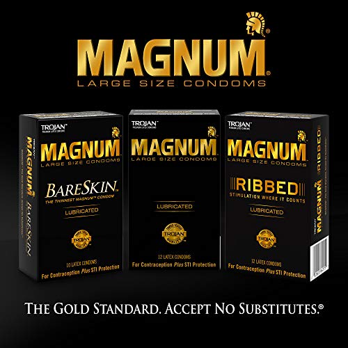 Trojan Magnum Lubricated Condoms, 3 Count M267