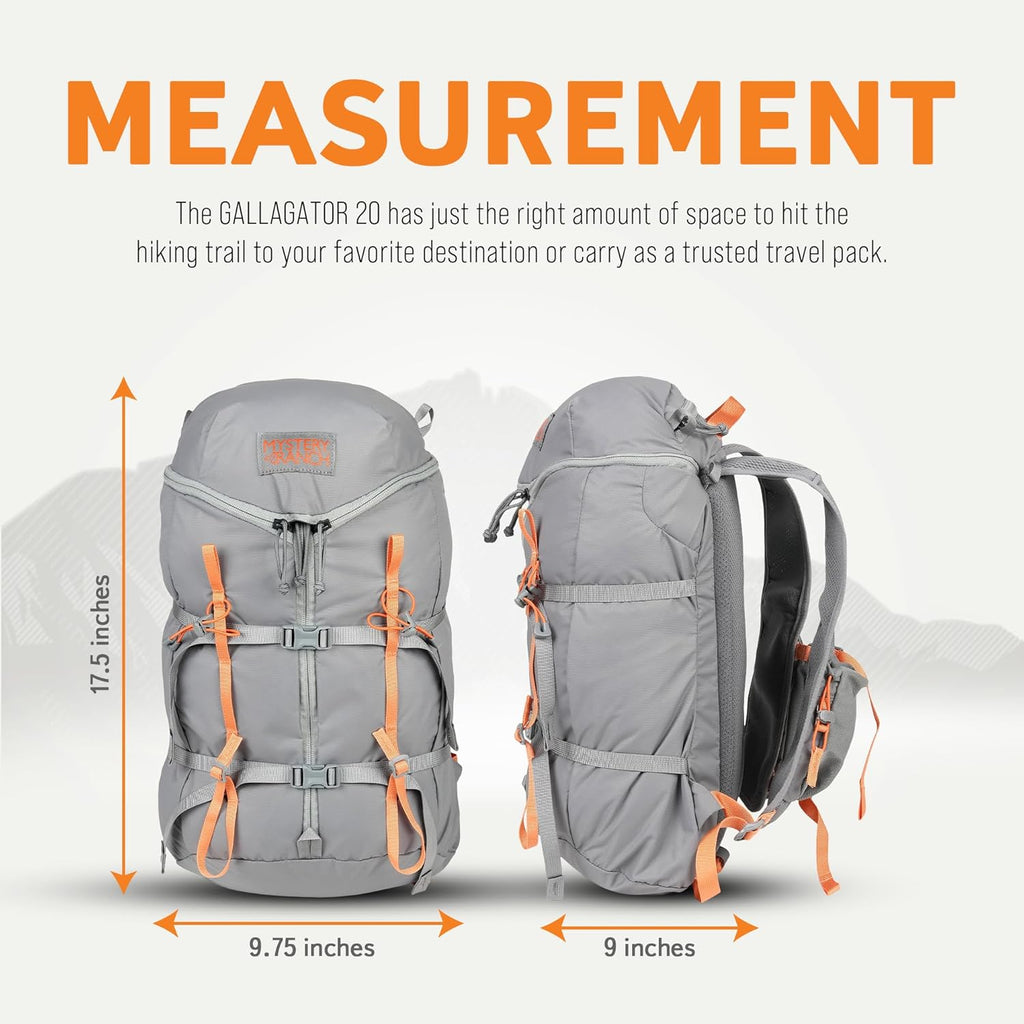 Mystery Ranch Gallagator 20 Daypack Hiking Backpack, Gravel, S/M F63950
