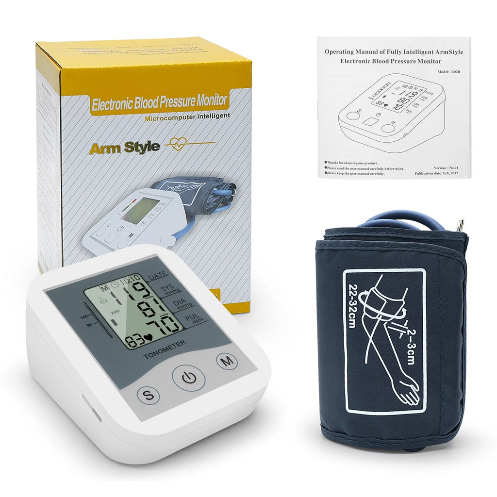 Htovila Arm Sphygmomanometer Digital LCD Blood Pressure Monitor R205