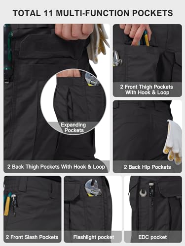 FREE SOLDIER Men's Cargo Pants Tactical Stretch Ripstop Work Pants E237