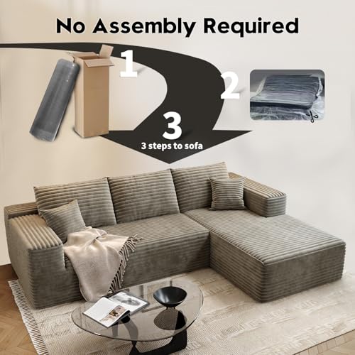 Cloud Modular Sectional Sofa with Ottoman, U Shaped, Black M332378