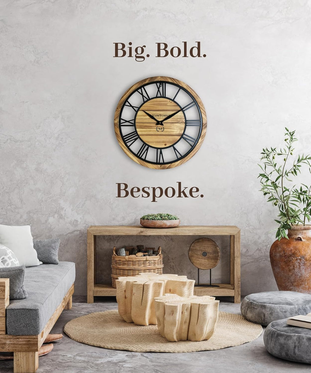 24 Inch Farmhouse Wall Clock with Roman Numerals T5972