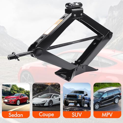 Scissor Jack 3 Ton Tire Changing Kit with Lug Wrench for Car SUV MPV X37986