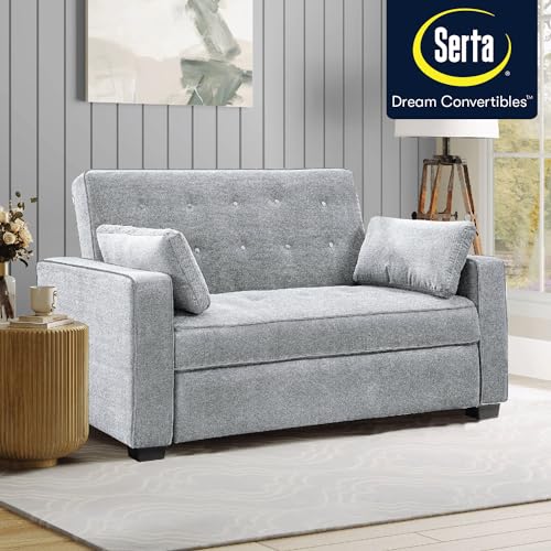 Serta Ainsley Convertible Sleeper Sofa Queen Size Navy Velvet V951