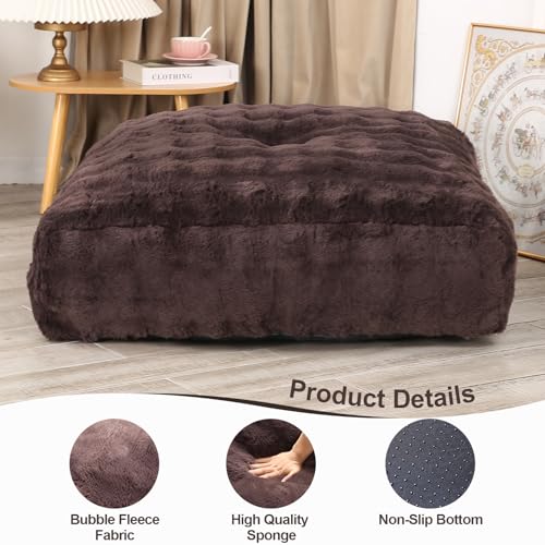 Comfy Lazy Floor Sofa Bean Bag Chair for Adults, Brown B5496