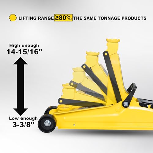 YELLOW JACKET 2.5 Ton Trolley Jack with Carrying Case, 5500 lb Capacity N593266