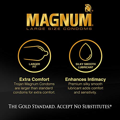 Trojan Magnum Lubricated Condoms, 3 Count M267
