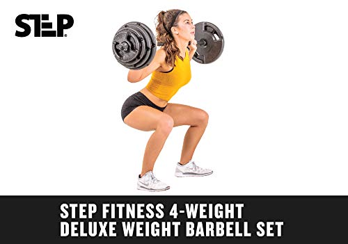 Club Quality 4-Weight Deluxe Barbell Set by Step Fitness Z720419