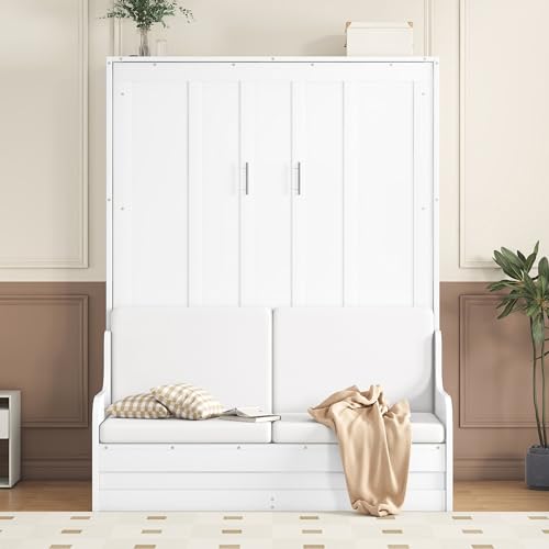 Ball & Cast Murphy Bed Queen Size with Cushion, White B692