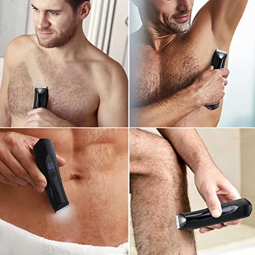 PRITECH Body Hair Trimmer for Men, Wet/Dry with Ceramic Blade N9018