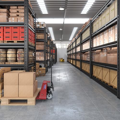 REIBII 48" W Garage Shelving 3000LBS Heavy Duty Metal Storage Shelves J429