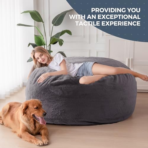 MAXYOYO Giant Bean Bag Chair Bed for Adults, Convertible Floor Sofa G466