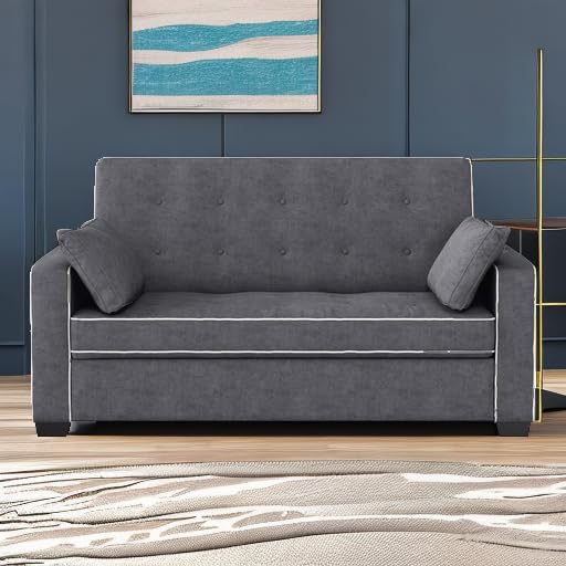 Serta Ainsley Convertible Sleeper Sofa Queen Size Navy Velvet V951