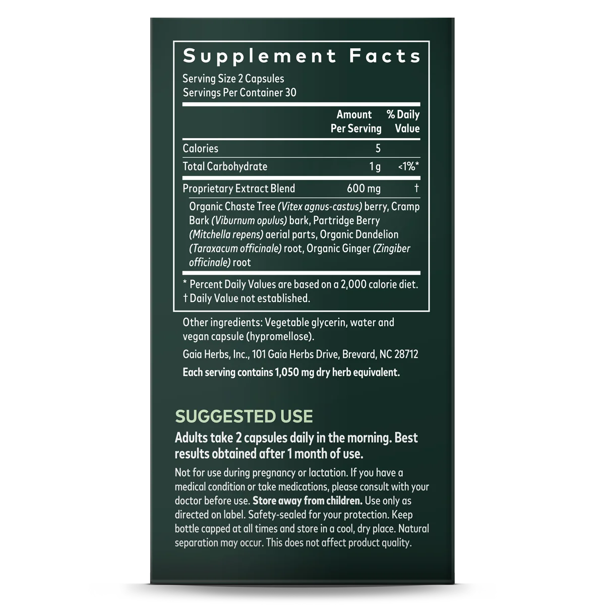 Gaia Herbs Women Fertility Support 60 Vegan Caps H7874